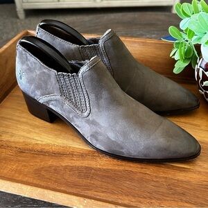 FRYE Eleanor Western Shootie Gray Oiled Leather Boots / Ankle Booties | …